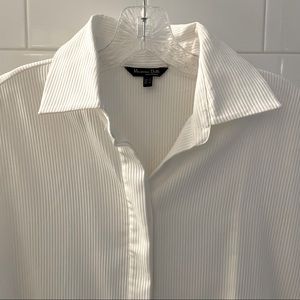 Massimo Dutti White Button Up Shirt Top Menswear Tailoring S so chic!